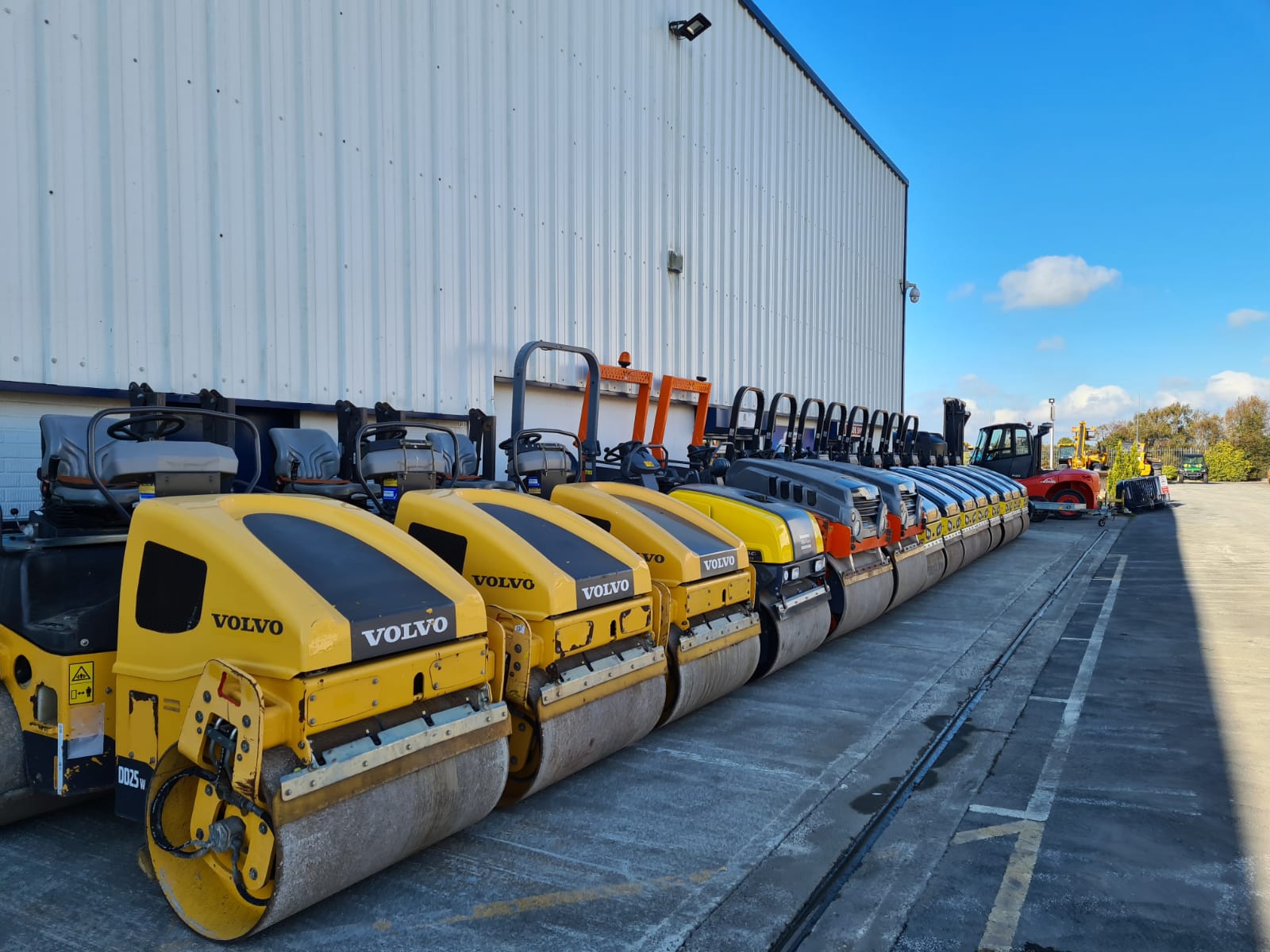 Used roller stock lined up